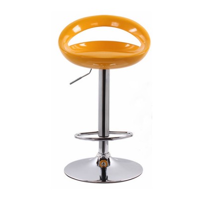 Optional Colours Modern Yellow Abs Seat Stainless Steel Acrylic Pub Coffee High Bar Chairs For A Bar