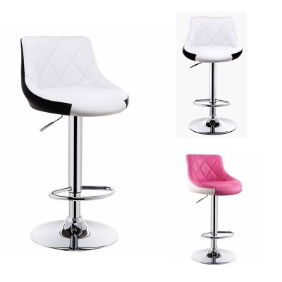 Modern Adjustable Seat Furniture Stainless Steel Luxury Velvet/pu Leather Bar Counter Stool