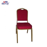 Fabric Cushioned Metal Stacking Hotel Chair