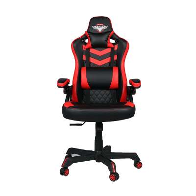 Custom LOGO Black and Red Gamer Chair Manufacturer Race Car Ergonomic Computer Office Chair with Back Support