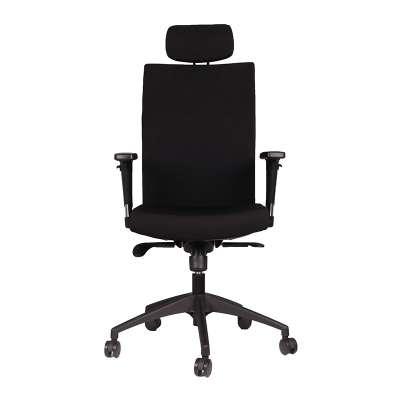 Black Fabric Office Lift Chair  Big Tall Director Office Chair with 3d Adjustable Armrest