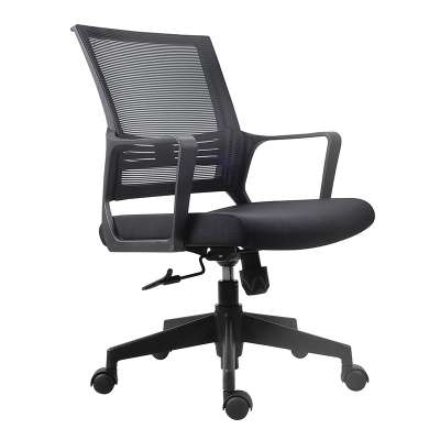 Modern style furniture meeting room chair mid back black mesh grey office computer chair