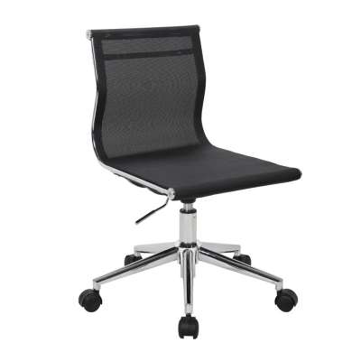 Fabric Visitor Mesh Chair Office Swivel Chair Without Armrest