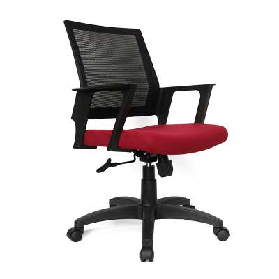 Detailed Specification of Swivel Chair Red mesh secretary office chair