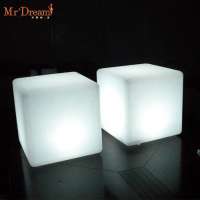 Foshan supplier hot sale PE waterproof led lighting seat outdoor led cube light